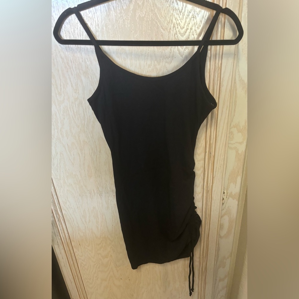 Fashion Nova Black Ruched Mini Dress‎